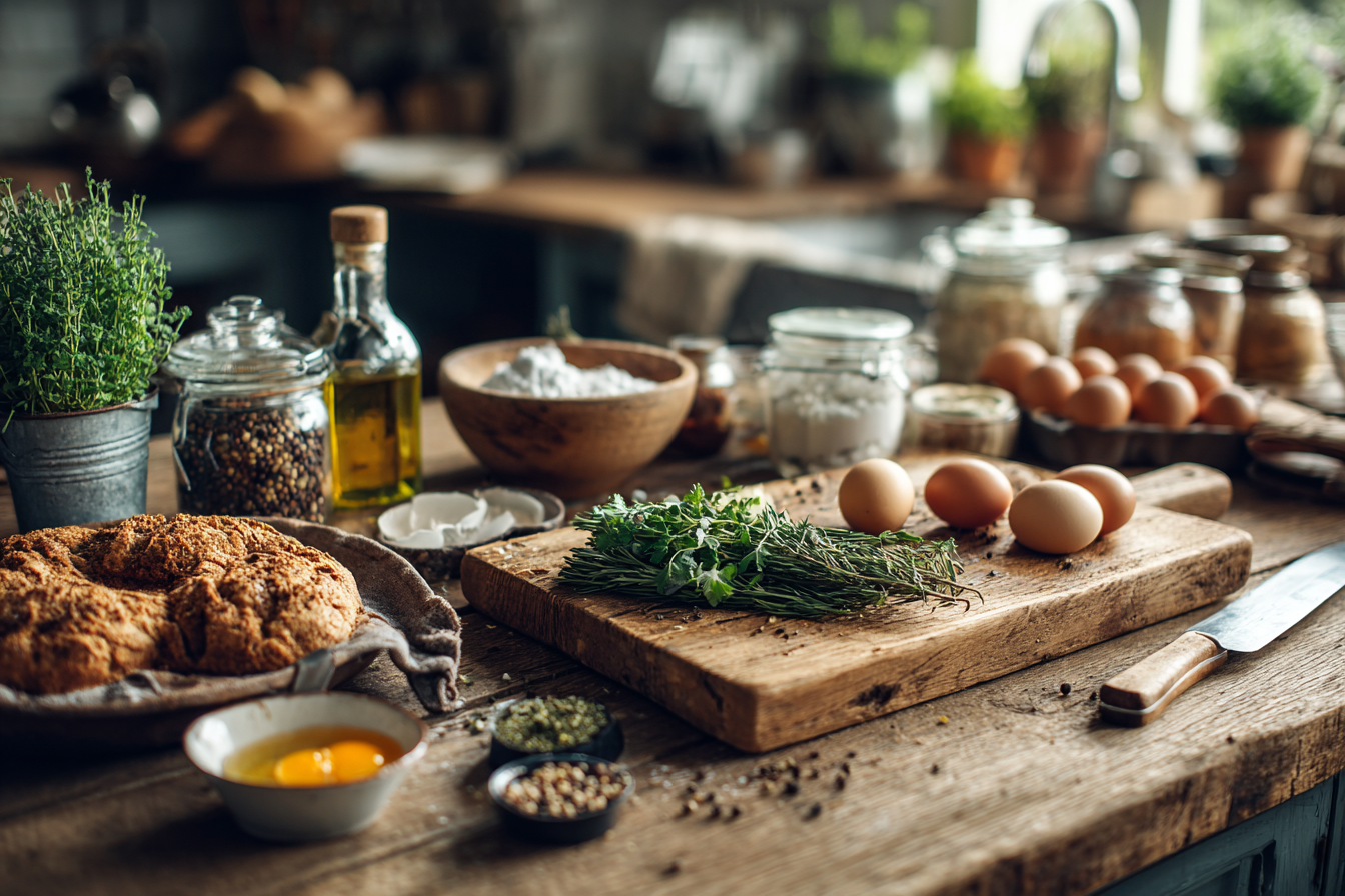 Сімейний обід з здоровою їжею